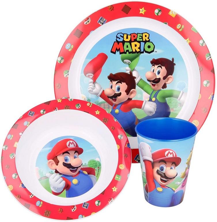 SUPER MARIO SET 3 PZ MICRO 2 PIATTI