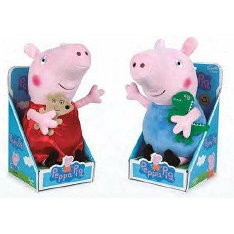 PEPPA & GEROGE WITH TOY 27 CM-ECO