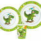 DINOSAURO SET 3 PZ 2 PIATTI + BICCH