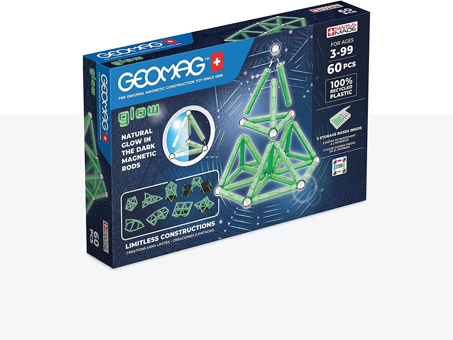 GEOMAG GLOW RECYCLED 60 PCS