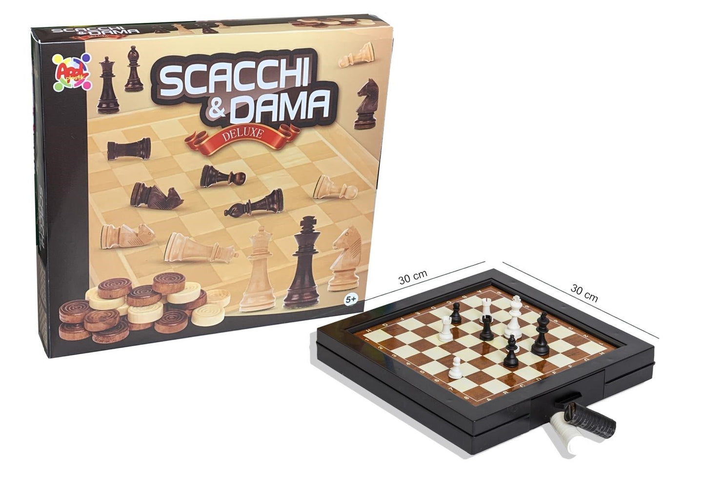 DAMA SCACCHI SCATOLA MEDIA
