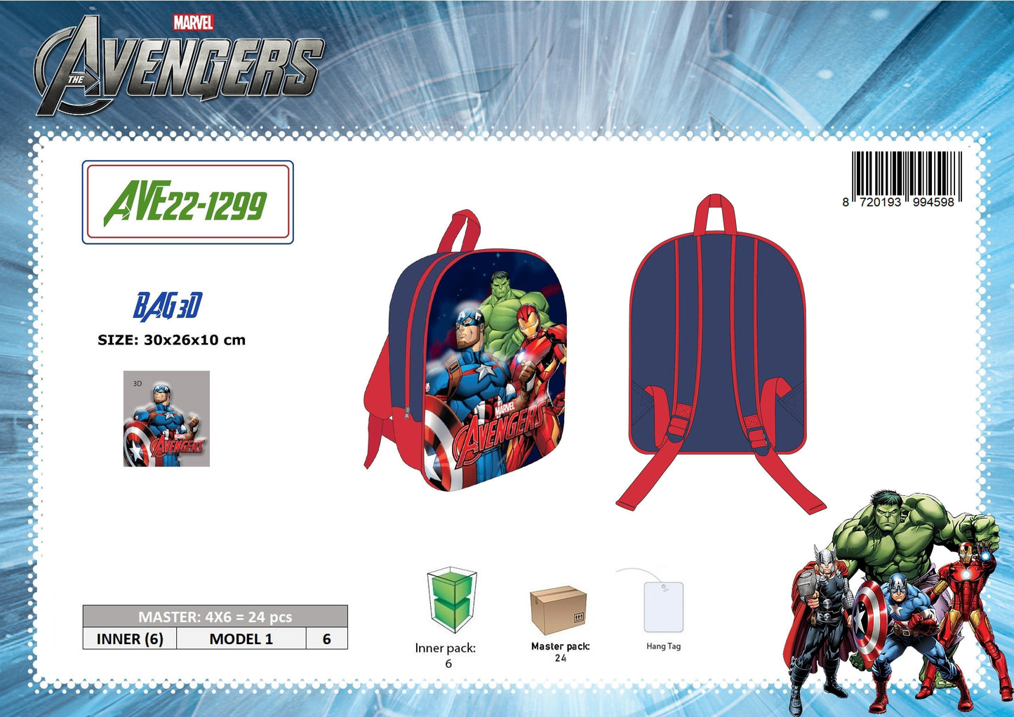 ZAINO AVENGERS 3D