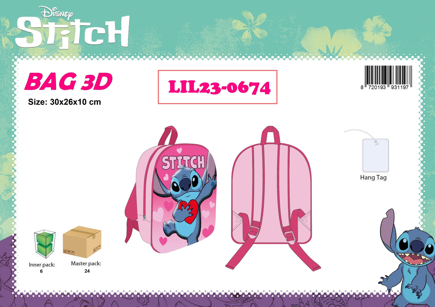 ZAINO STITCH 3D GIRL