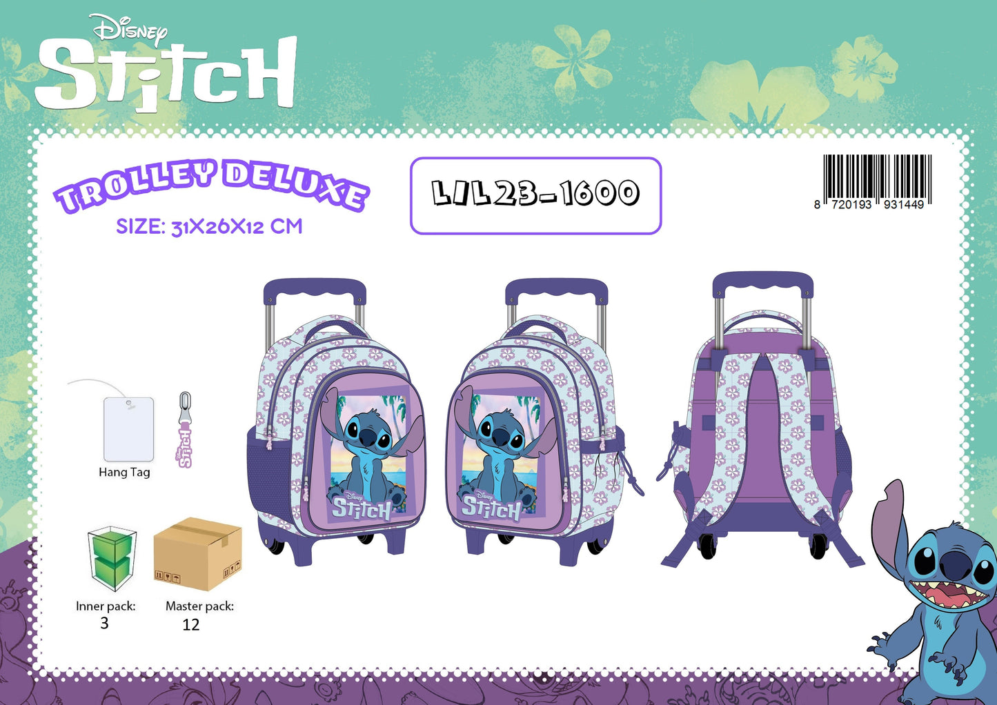 MINI TROLLEY DELUXE STITCH GIRL