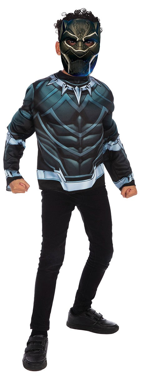 TOP E MASCHERA BLACK PANTHER