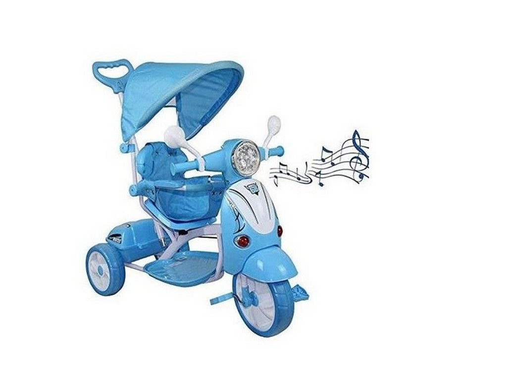 TRICICLO SCOOTER CON CAPPOTTINA BLU