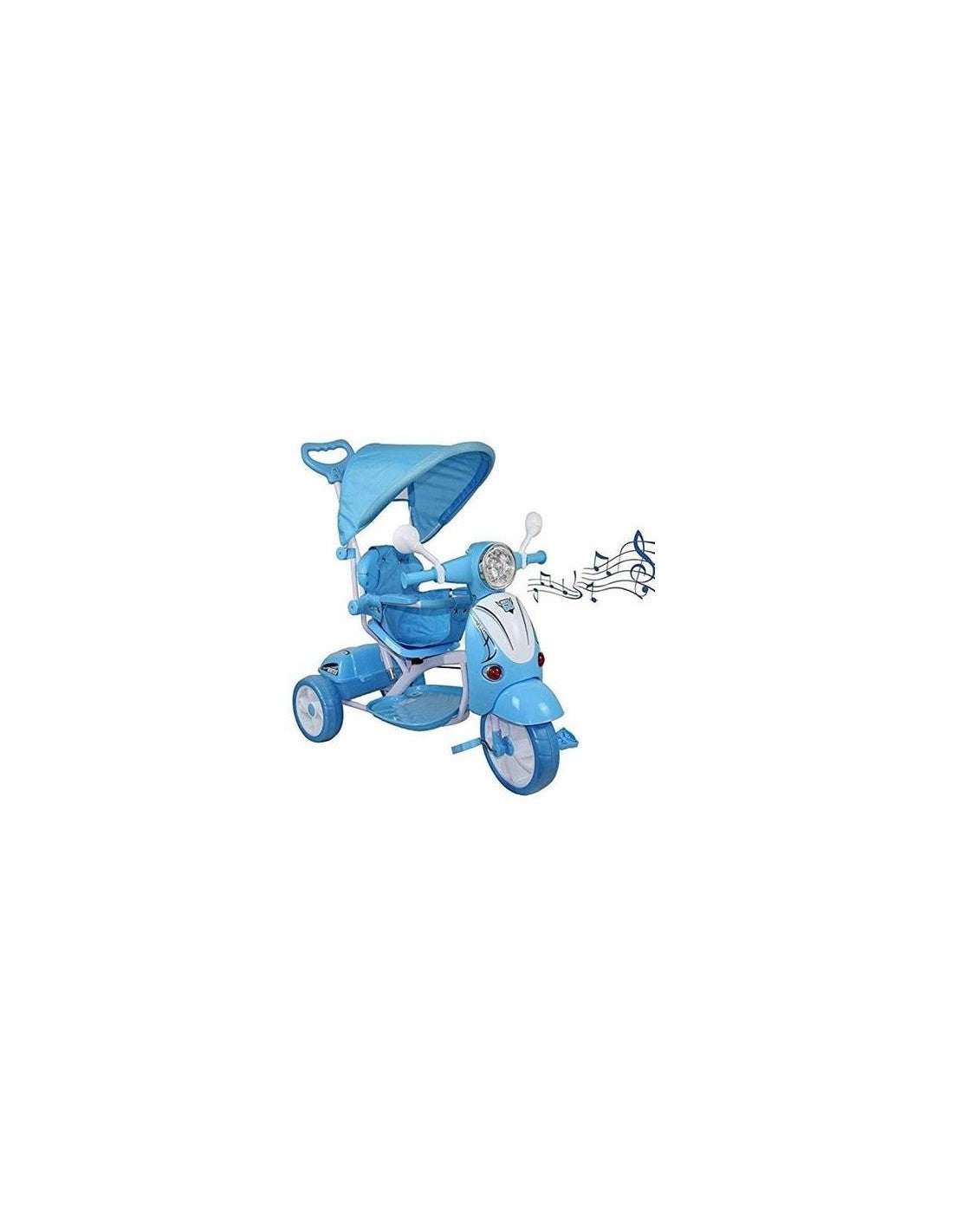TRICICLO SCOOTER CON CAPPOTTINA BLU