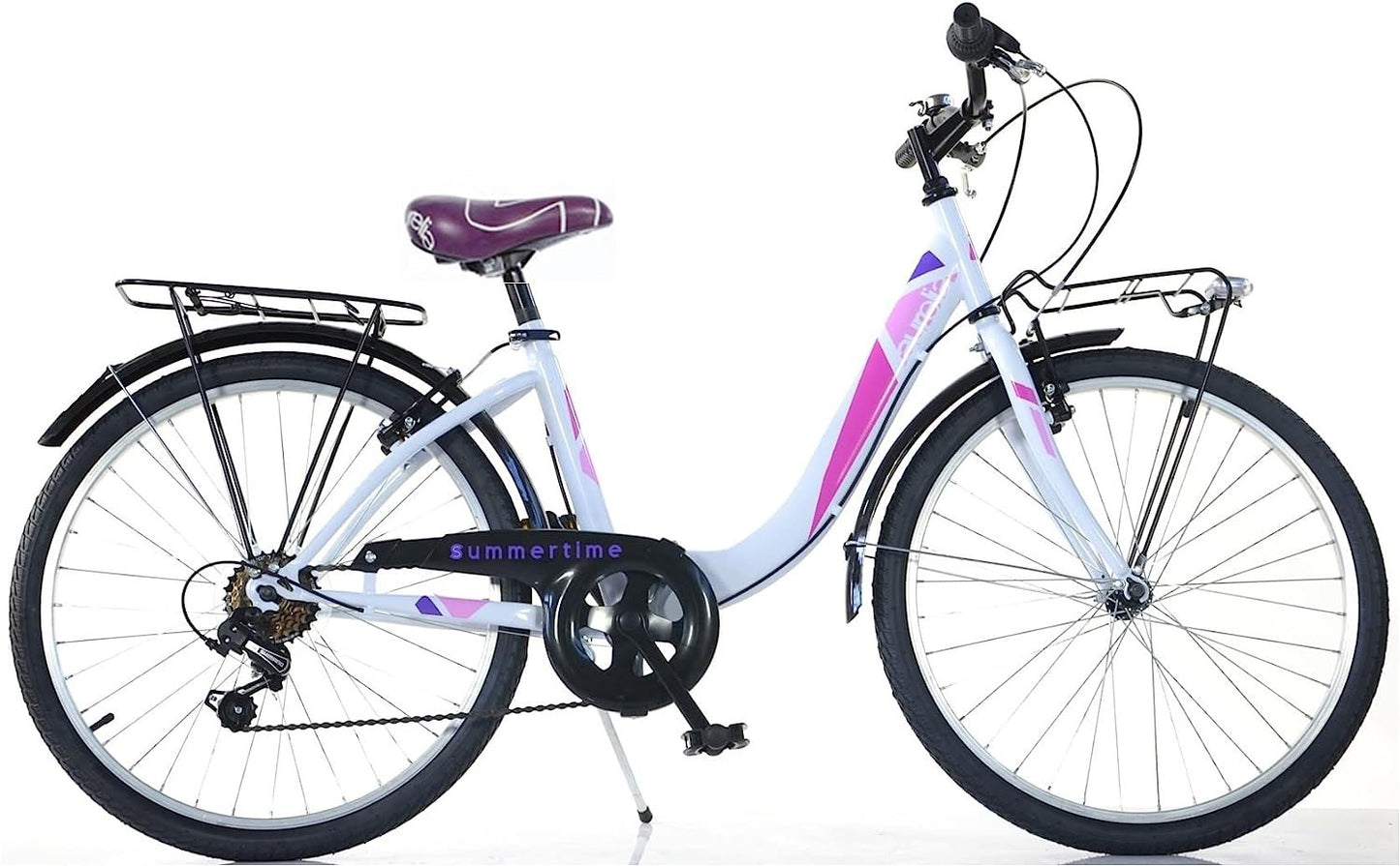 BICI 26 CITY 6V BIANCO/ROSA