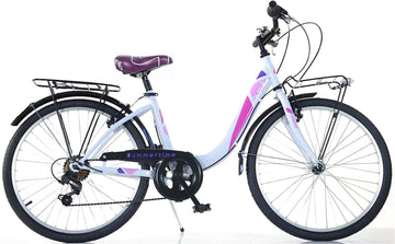 BICI 26 CITY 6V BIANCO/ROSA