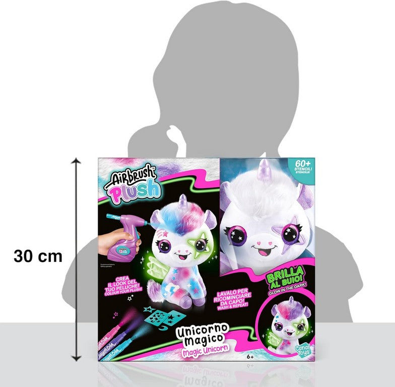 AIRBRUSH PLUSH MAGIC UNICORNO