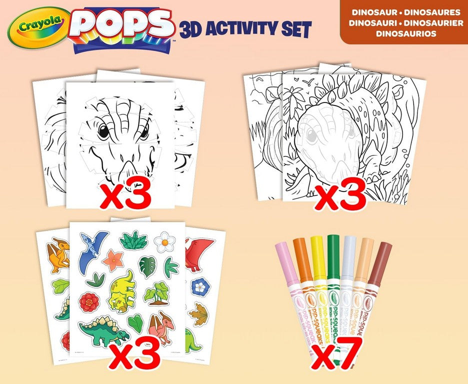 SET ATTIVITA' POPS DINOSAURI