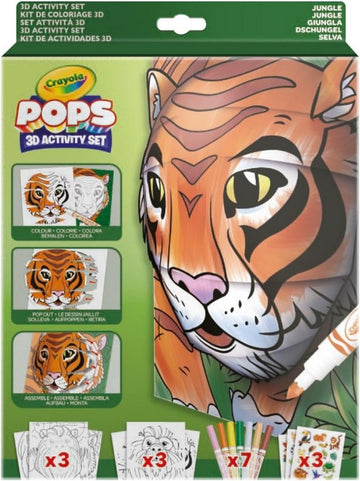 SET ATTIVITÀ 3D ANIMALI DELLA GIUNGLA CRAYOLA