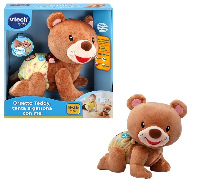 L'ORSETTO TEDDY CANTA E GATTONA CON