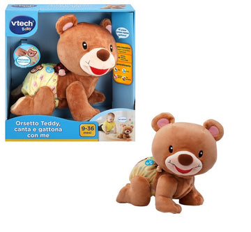 L'ORSETTO TEDDY CANTA E GATTONA CON
