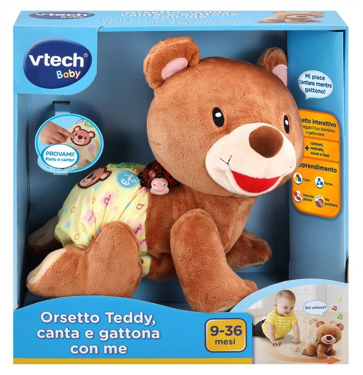 L'ORSETTO TEDDY CANTA E GATTONA CON