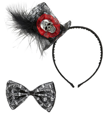 CERCHIETTO C/MINI CAPPELLO C/TESCHI