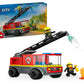 LEGO City 60463 Autopompa con Scala, Camion Giocattolo dei Pompieri con 2 Minifigure, Giochi Educativi per Bambini da 4 Anni