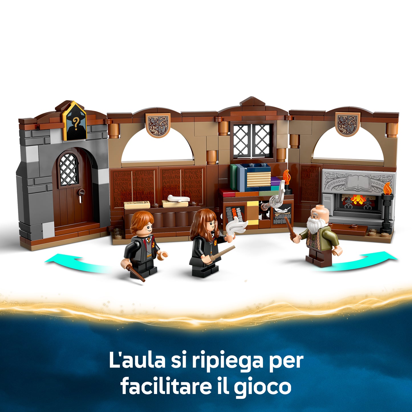 LEGO Harry Potter Castello di Hogwarts: Lezione di Incantesimi con 3 Minifigure e Funzione di levitazione, Giochi Bambini 8+