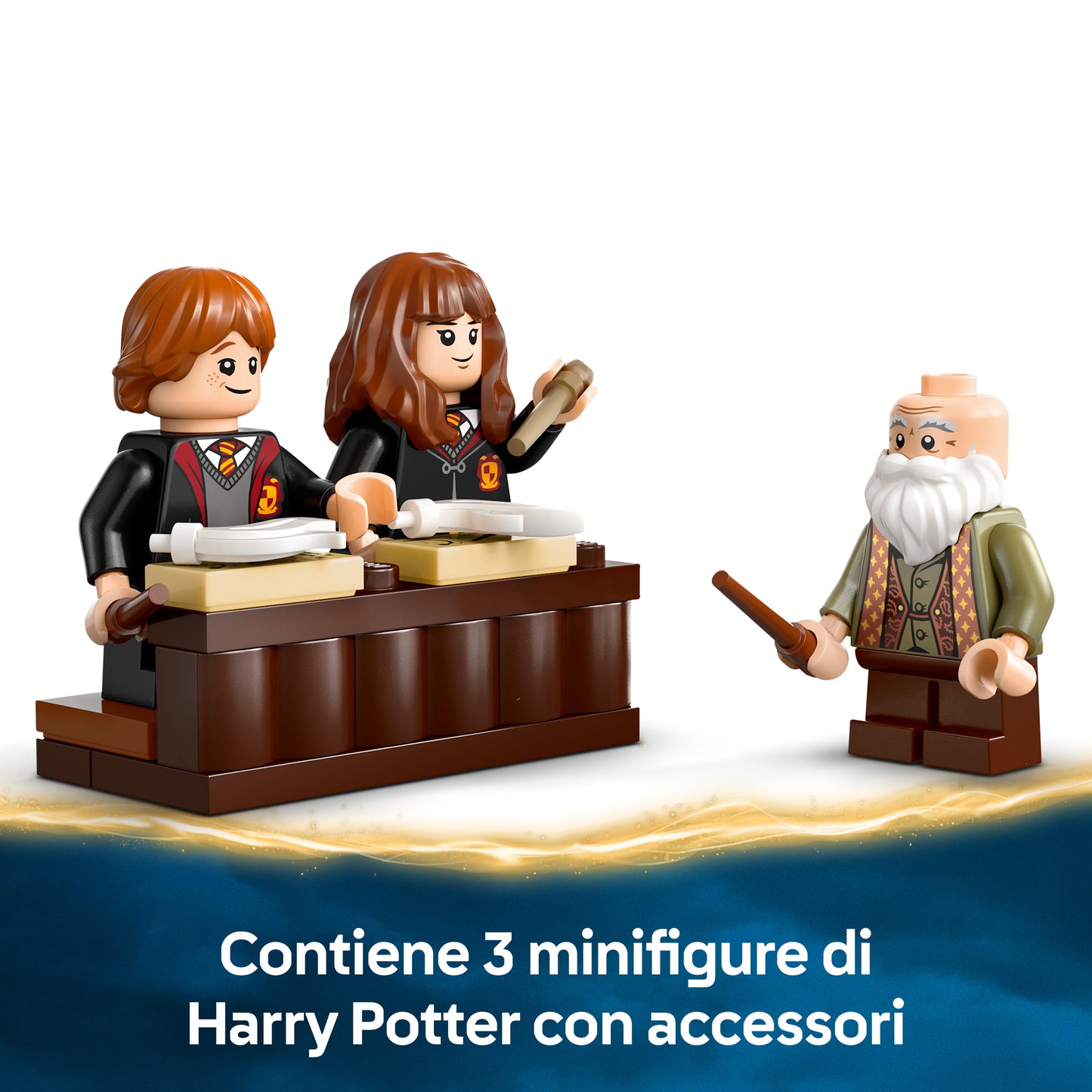 LEGO Harry Potter Castello di Hogwarts: Lezione di Incantesimi con 3 Minifigure e Funzione di levitazione, Giochi Bambini 8+