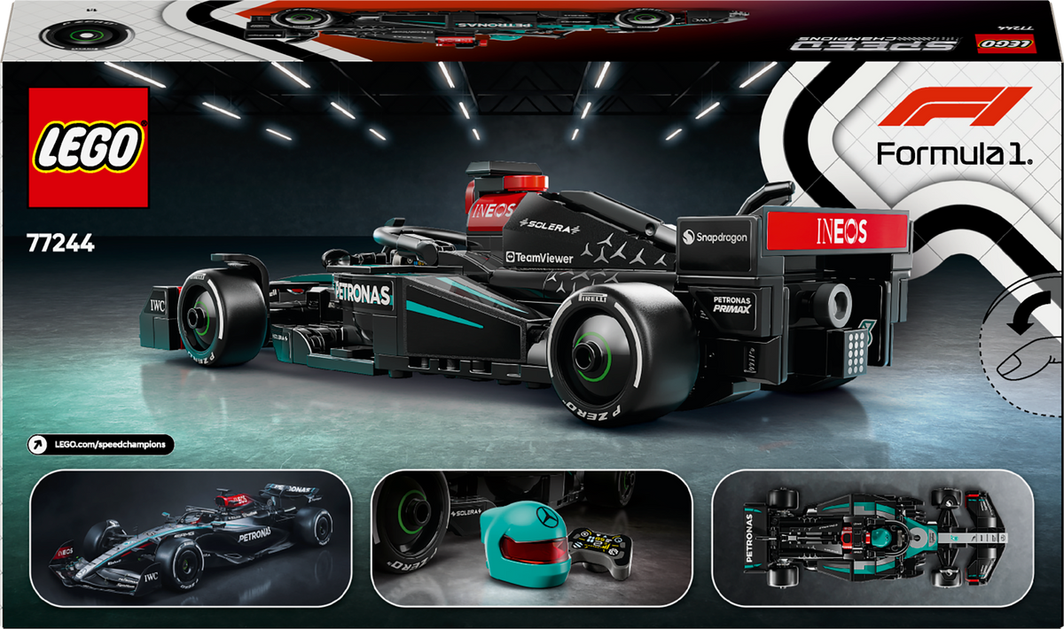 LEGO Speed Champions 77244 Auto da Corsa Mercedes-AMG PETRONAS F1 W 15 Macchina Giocattolo da Collezione con Pilota da 10+