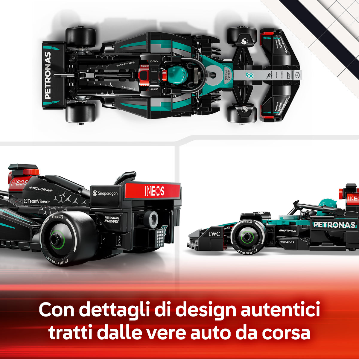LEGO Speed Champions 77244 Auto da Corsa Mercedes-AMG PETRONAS F1 W 15 Macchina Giocattolo da Collezione con Pilota da 10+