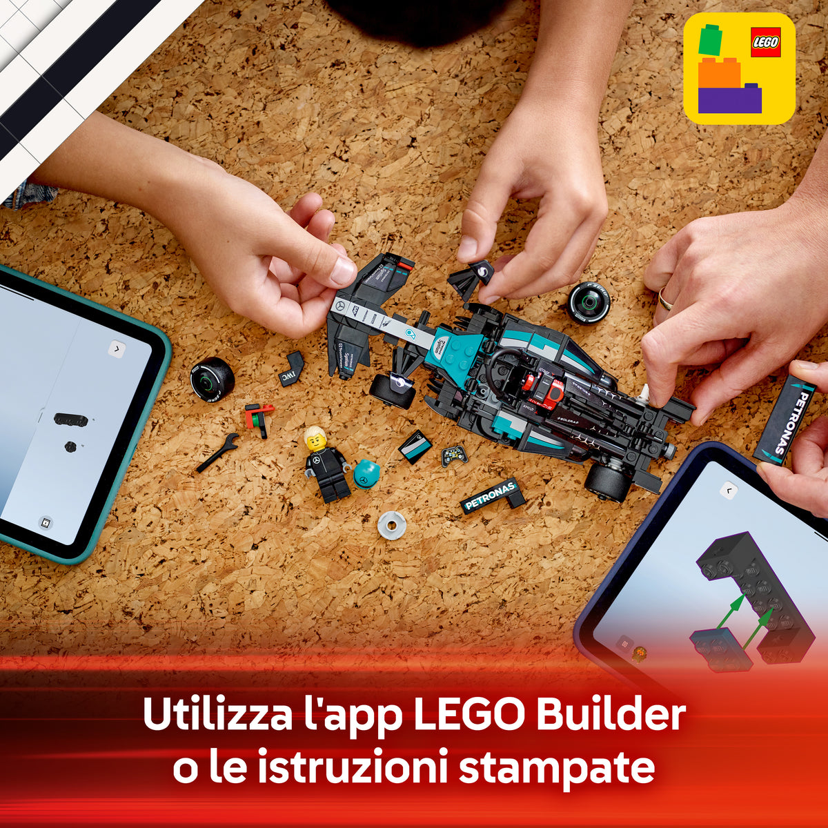LEGO Speed Champions 77244 Auto da Corsa Mercedes-AMG PETRONAS F1 W 15 Macchina Giocattolo da Collezione con Pilota da 10+