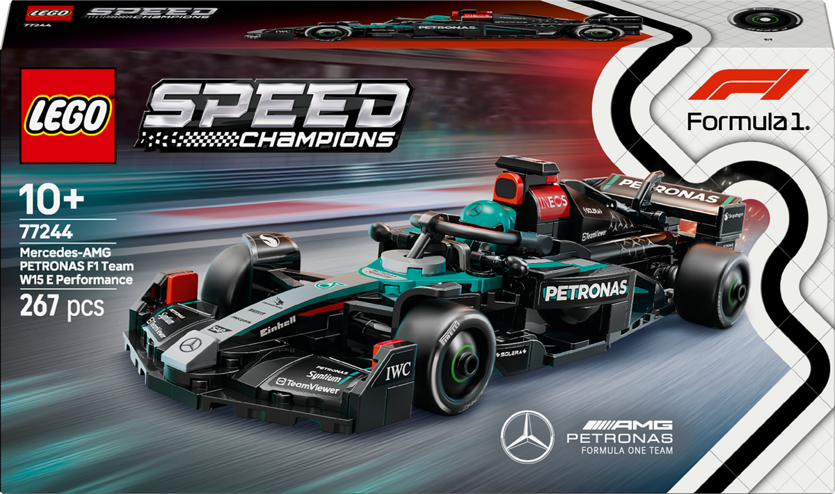 LEGO Speed Champions 77244 Auto da Corsa Mercedes-AMG PETRONAS F1 W 15 Macchina Giocattolo da Collezione con Pilota da 10+
