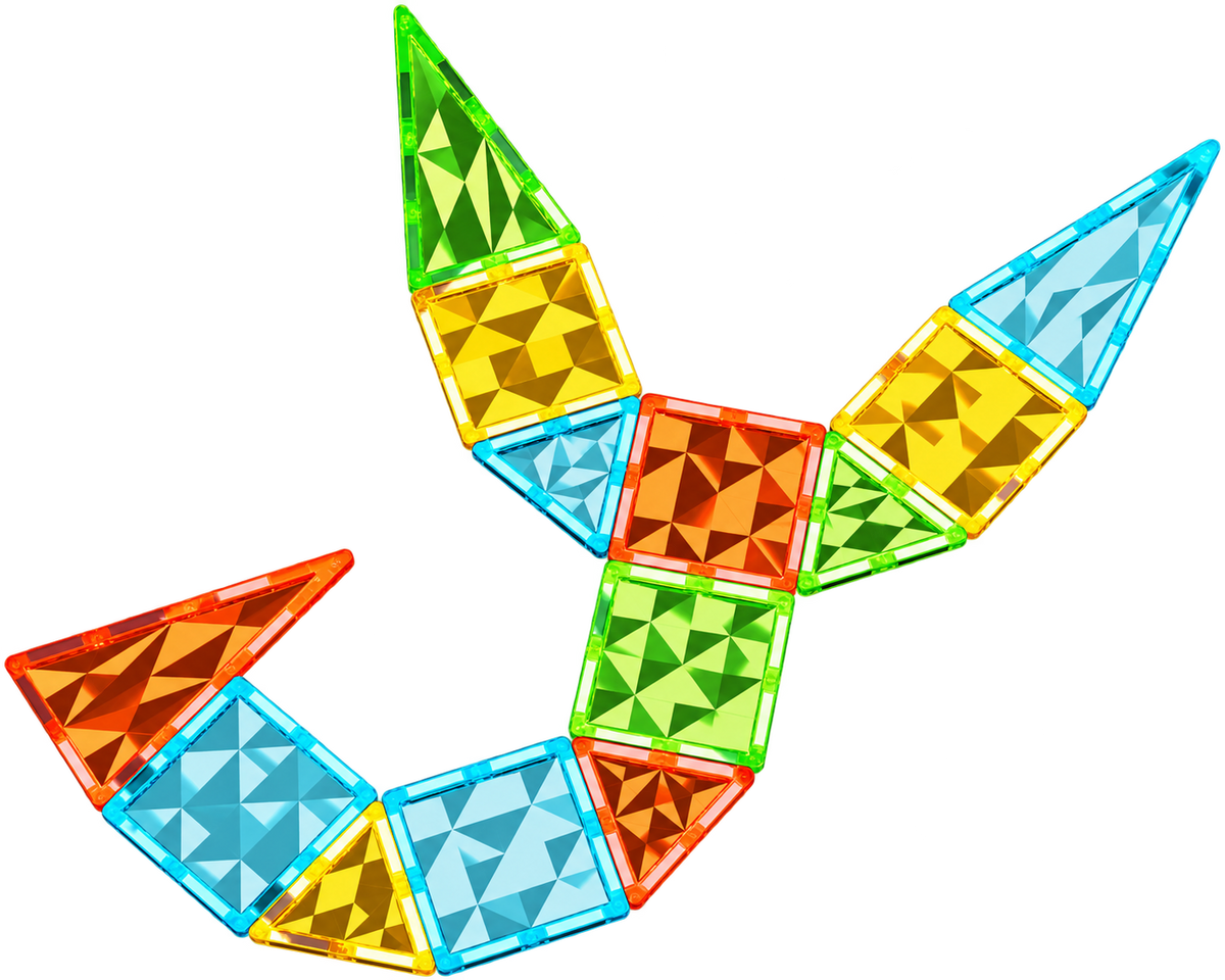 Geomag Magnetic Tiles Gems – Set 16 Pezzi