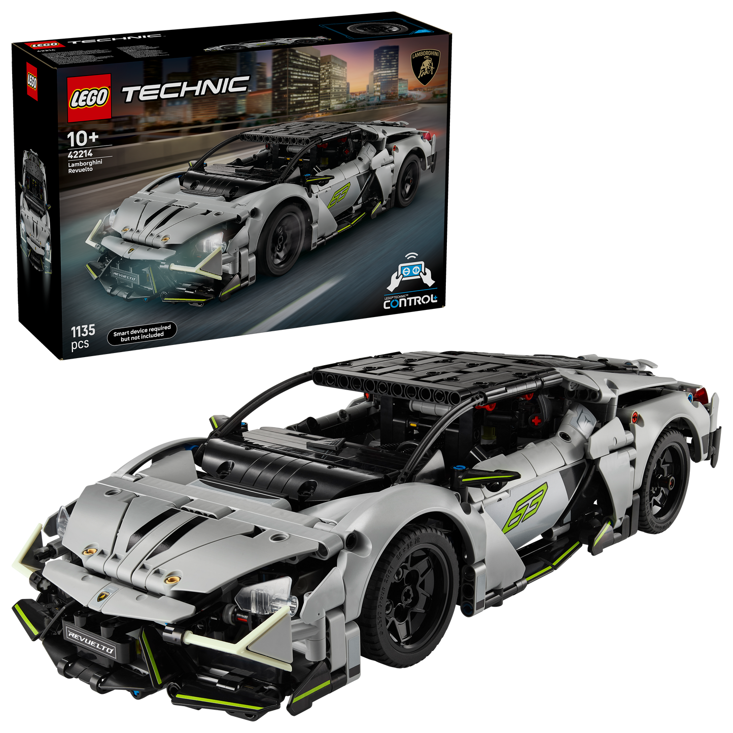 LEGO Technic Super Sports Car Lamborghini Revuelto - Macchina Giocattolo - Modello di Auto Telecomandata con Luci, Sterzo e Batteria Ricaricabile - Regalo per Bambini da 10 Anni in su - 42214