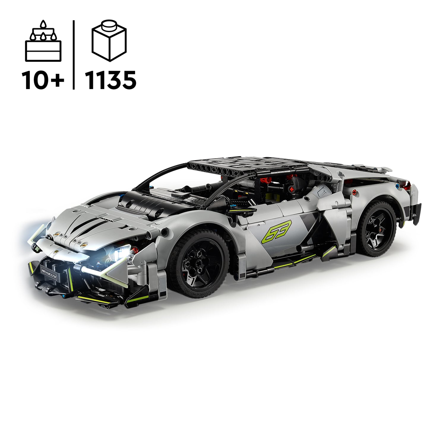 LEGO Technic Super Sports Car Lamborghini Revuelto - Macchina Giocattolo - Modello di Auto Telecomandata con Luci, Sterzo e Batteria Ricaricabile - Regalo per Bambini da 10 Anni in su - 42214