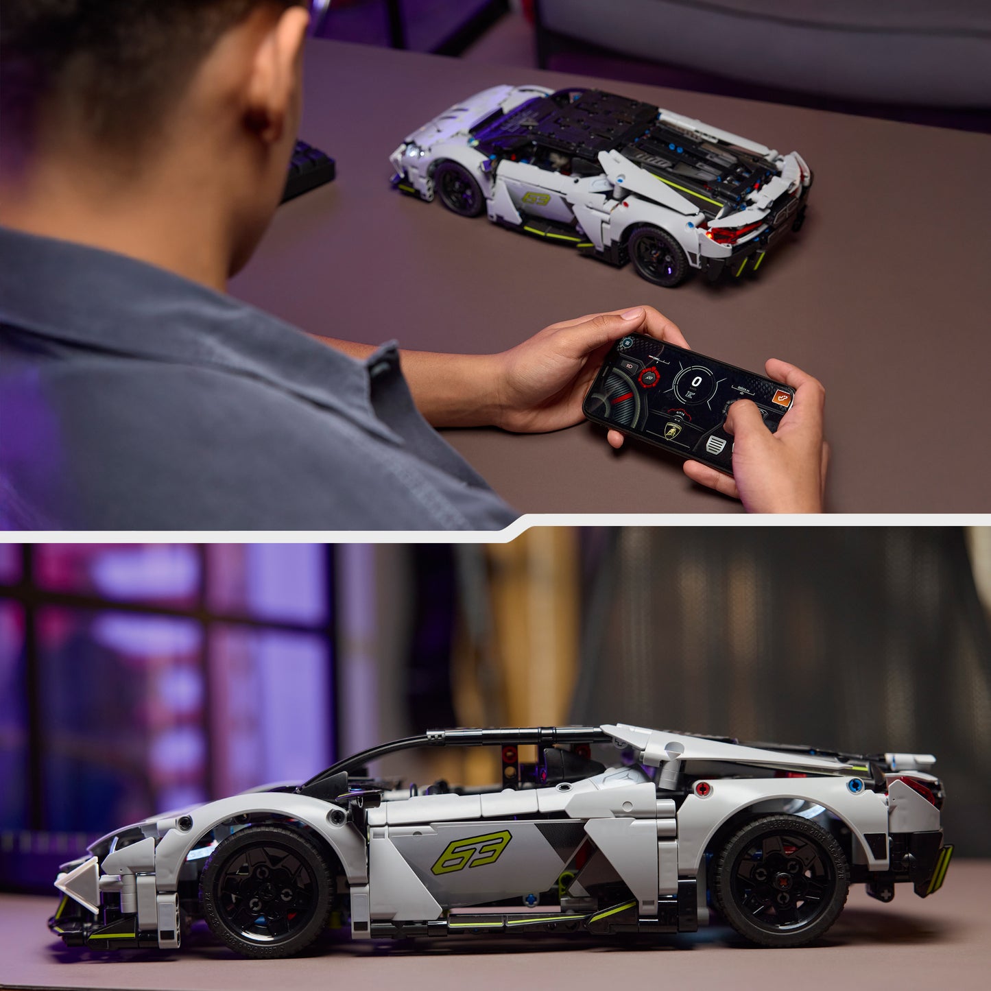 LEGO Technic Super Sports Car Lamborghini Revuelto - Macchina Giocattolo - Modello di Auto Telecomandata con Luci, Sterzo e Batteria Ricaricabile - Regalo per Bambini da 10 Anni in su - 42214