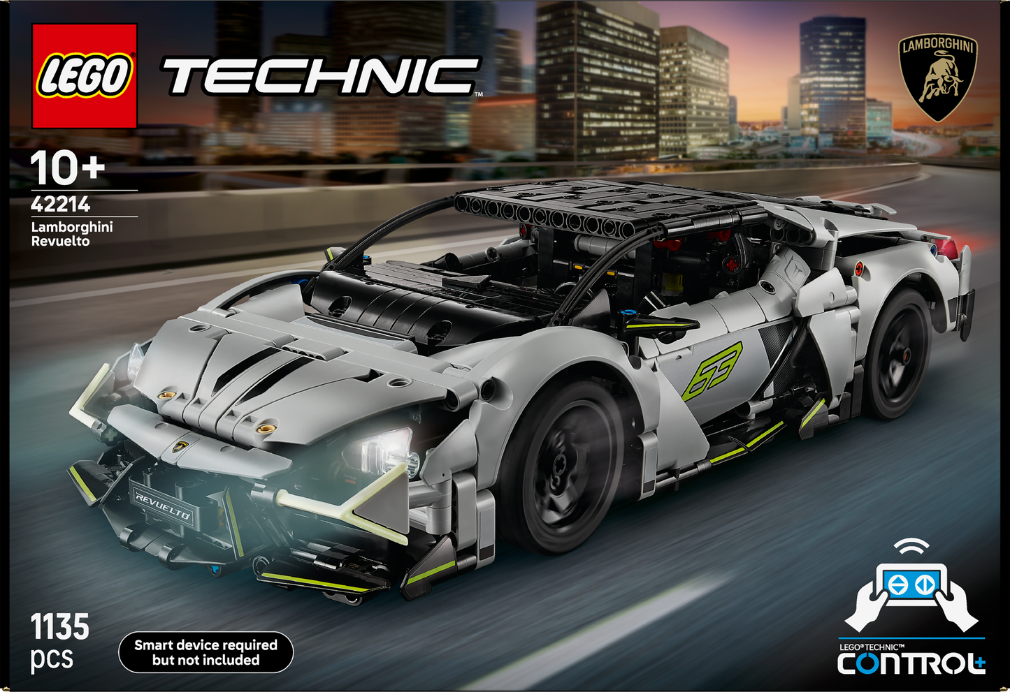 LEGO Technic Super Sports Car Lamborghini Revuelto - Macchina Giocattolo - Modello di Auto Telecomandata con Luci, Sterzo e Batteria Ricaricabile - Regalo per Bambini da 10 Anni in su - 42214