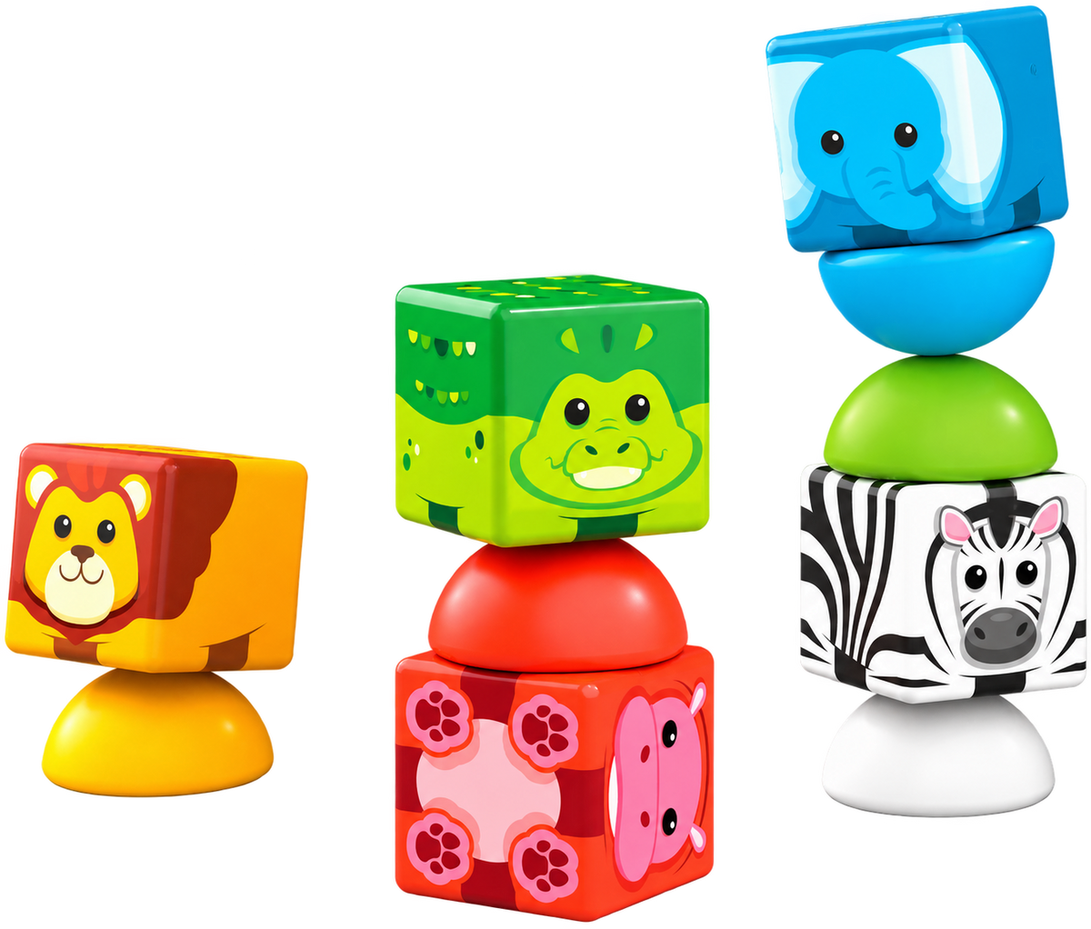 Geomag Magicube Stacking Safari – Costruzioni Magnetiche con Animali 10 Pezzi
