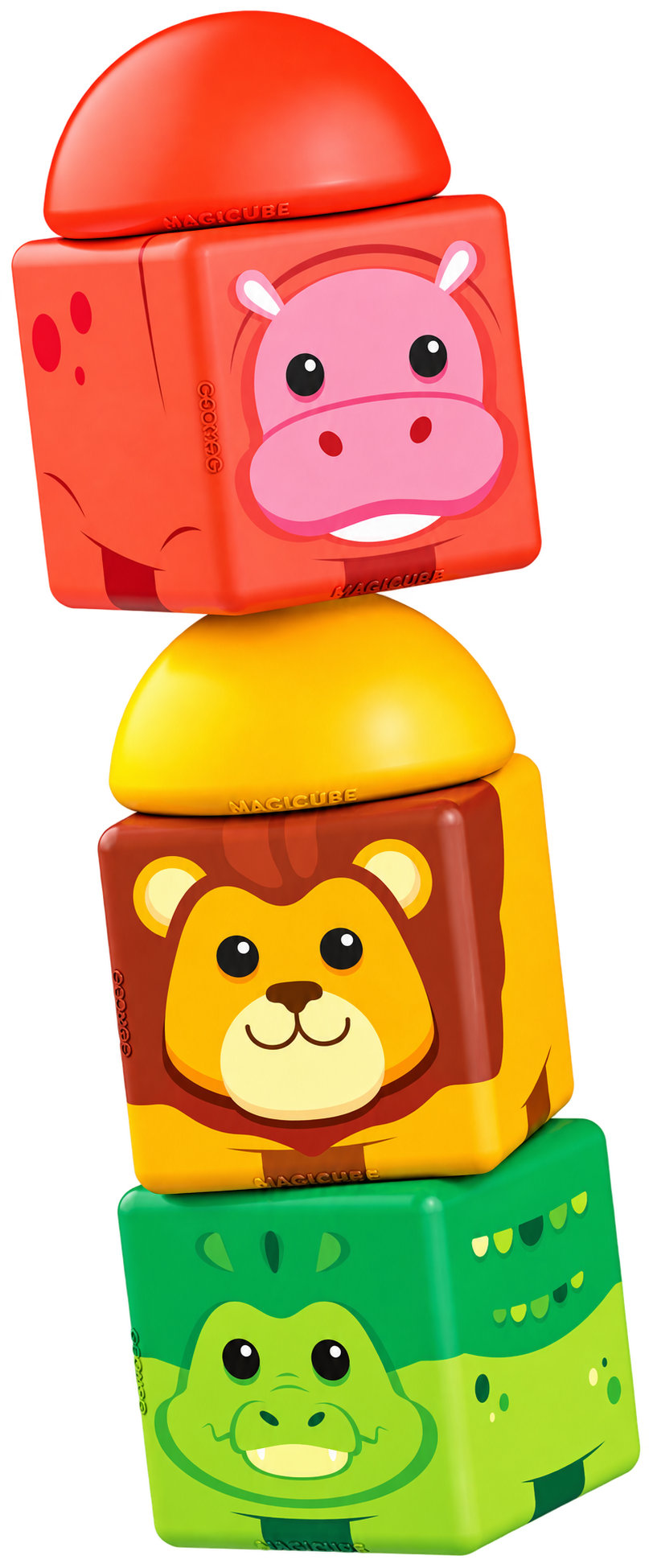 Geomag Magicube Stacking Safari – Costruzioni Magnetiche con Animali 10 Pezzi
