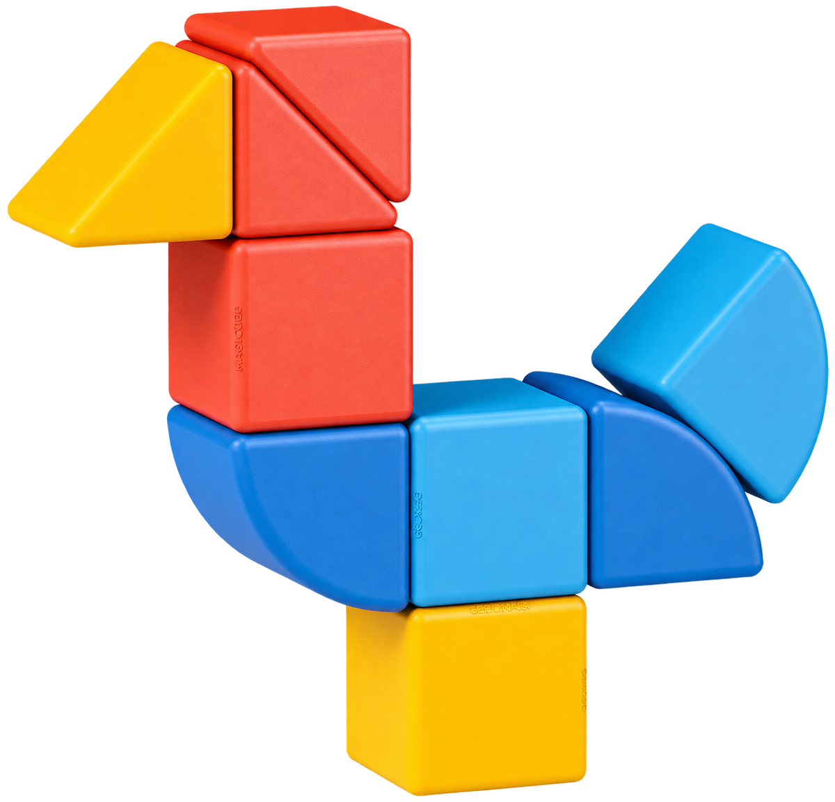 Geomag Magicube Shapes Animals – Costruzioni Magnetiche 9 Pezzi in Plastica Riciclata