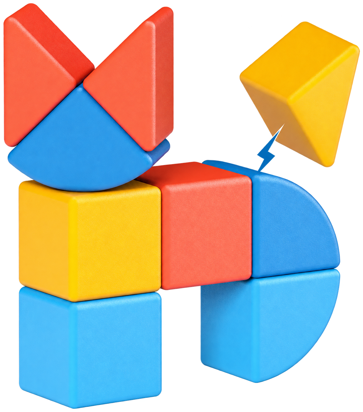 Geomag Magicube Shapes Animals – Costruzioni Magnetiche 9 Pezzi in Plastica Riciclata