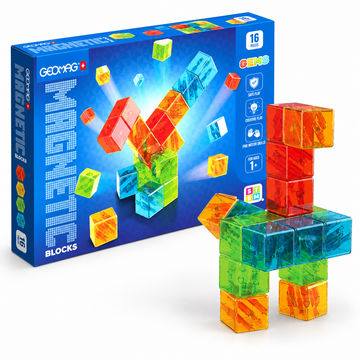 Geomag Magnetic Blocks Gems – Costruzioni Magnetiche 16 Cubi Colorati