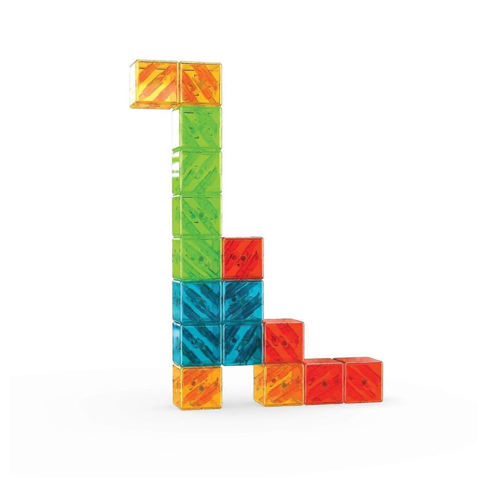 Geomag Magnetic Blocks Gems – Costruzioni Magnetiche 16 Cubi Colorati