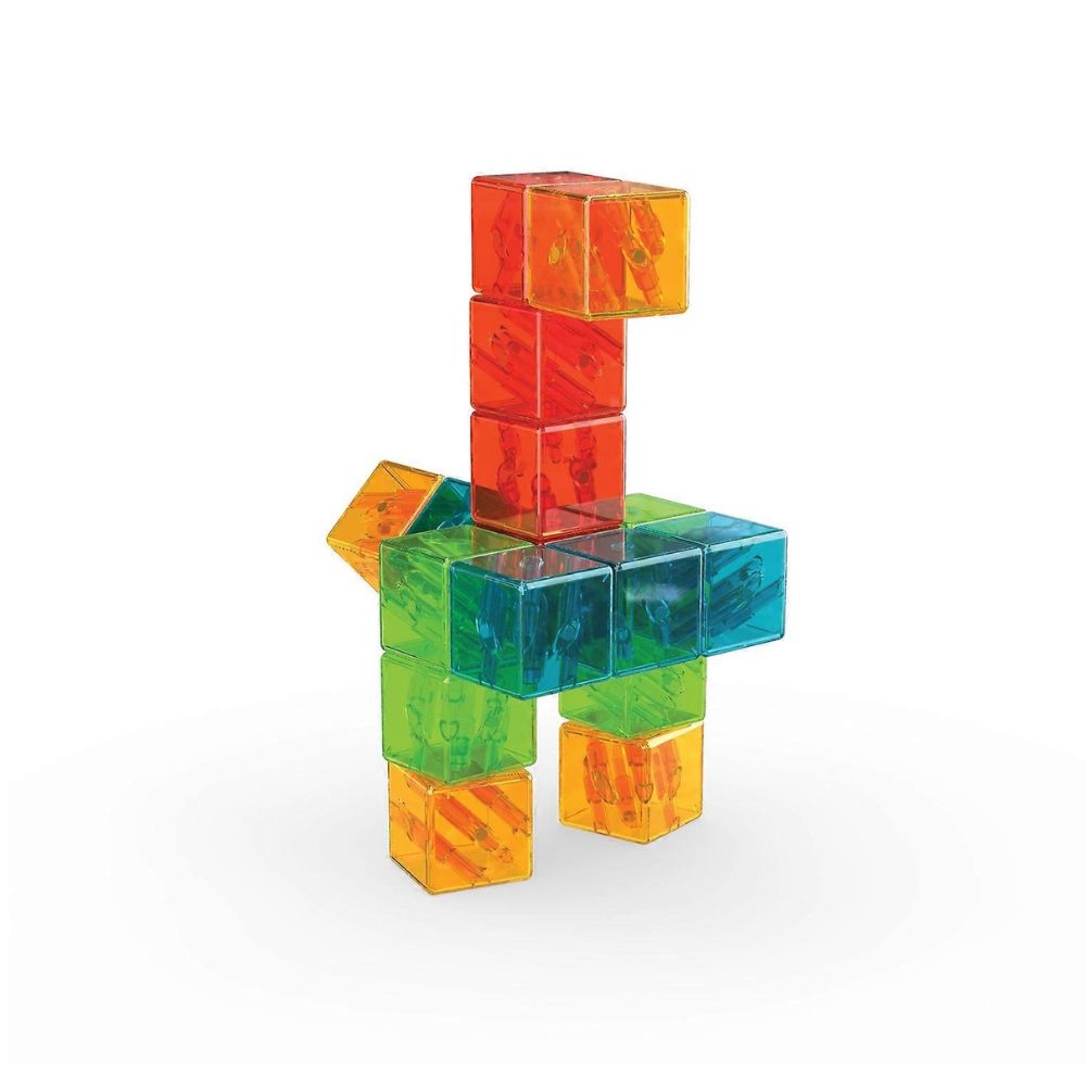 Geomag Magnetic Blocks Gems – Costruzioni Magnetiche 16 Cubi Colorati
