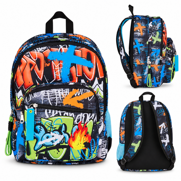 Seven SJ Gang Ever High Flames – Zaino Scuola Doppio Scomparto 31 Litri