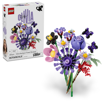LEGO Botanicals & Editions 11507 Bouquet di Fiori di Olivia Rodrigo con 11 Fiori Artificiali, Idea Regalo per Bambine da 9+