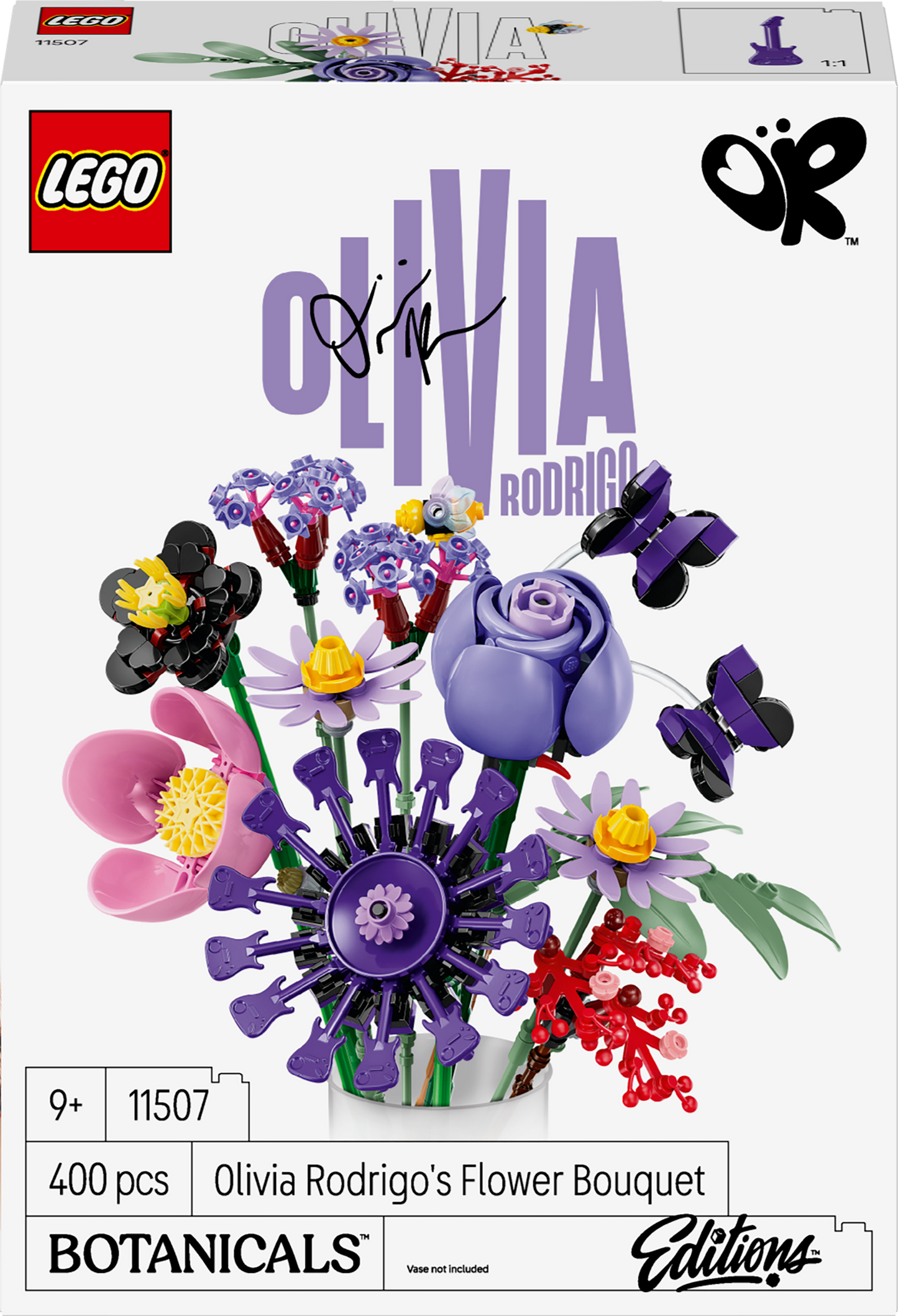 LEGO Botanicals & Editions 11507 Bouquet di Fiori di Olivia Rodrigo con 11 Fiori Artificiali, Idea Regalo per Bambine da 9+
