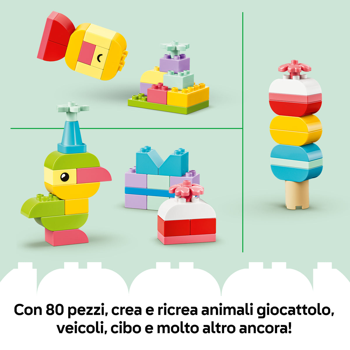 LEGO DUPLO 10479 Scatola Creativa Colorata, Giochi Didattici per lo Sviluppo della Motricità Fine, Regalo Bambini da 1+ Anni