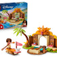 LEGO | Disney Vaiana 43282 Casa del Villaggio e Barca Giocattolo, Gioco Didattico con 2 Mini Bamboline e Pua, Regalo da 4+