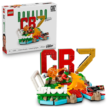 LEGO Editions 43012 Cristiano Ronaldo – Highlights Calcistici, Giocattolo 3D da Esposizione con Minifigure, Regalo 10+ Anni