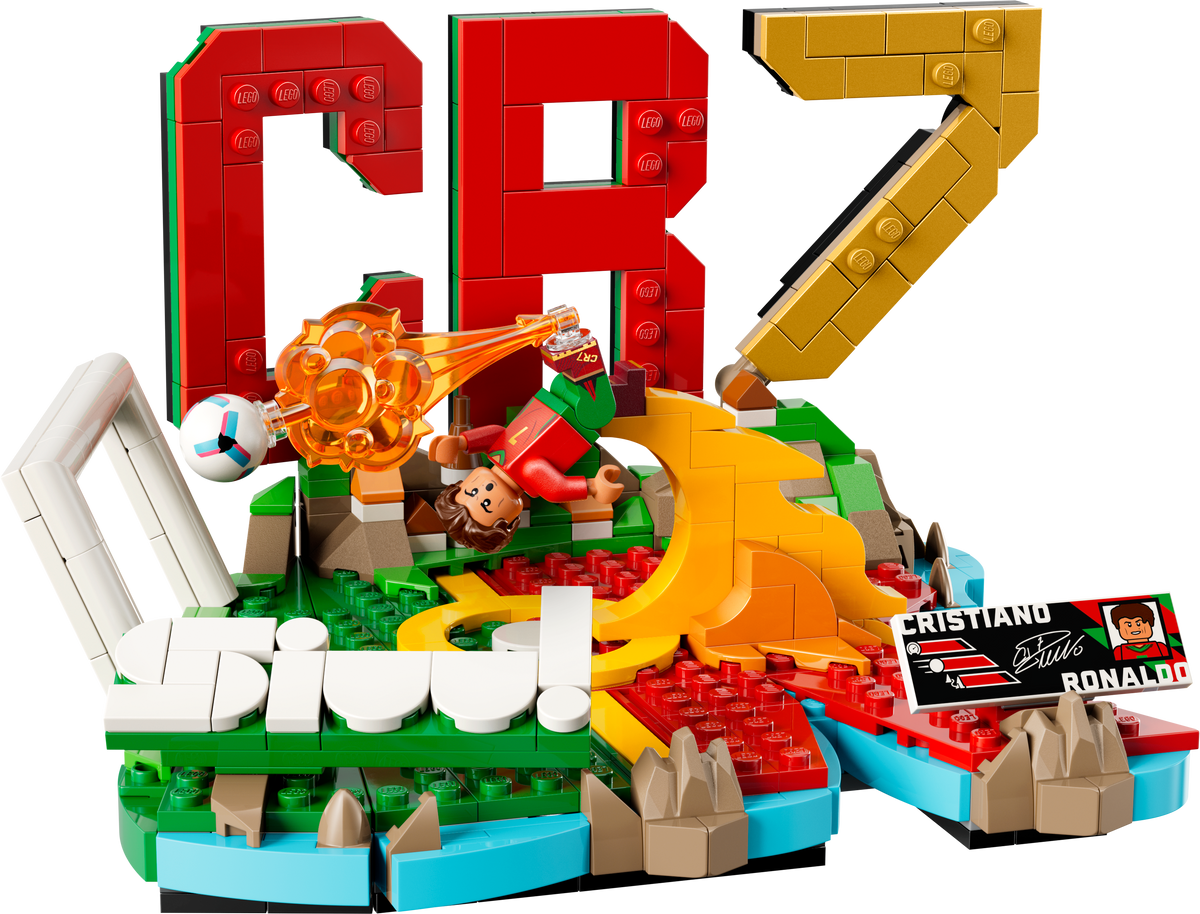 LEGO Editions 43012 Cristiano Ronaldo – Highlights Calcistici, Giocattolo 3D da Esposizione con Minifigure, Regalo 10+ Anni