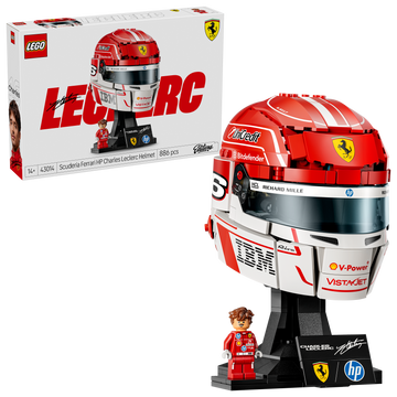 LEGO Editions 43014 Casco di Charles Leclerc Scuderia Ferrari HP con Minifigure F1 da Collezione, Regalo Ragazzi e Fan 14+