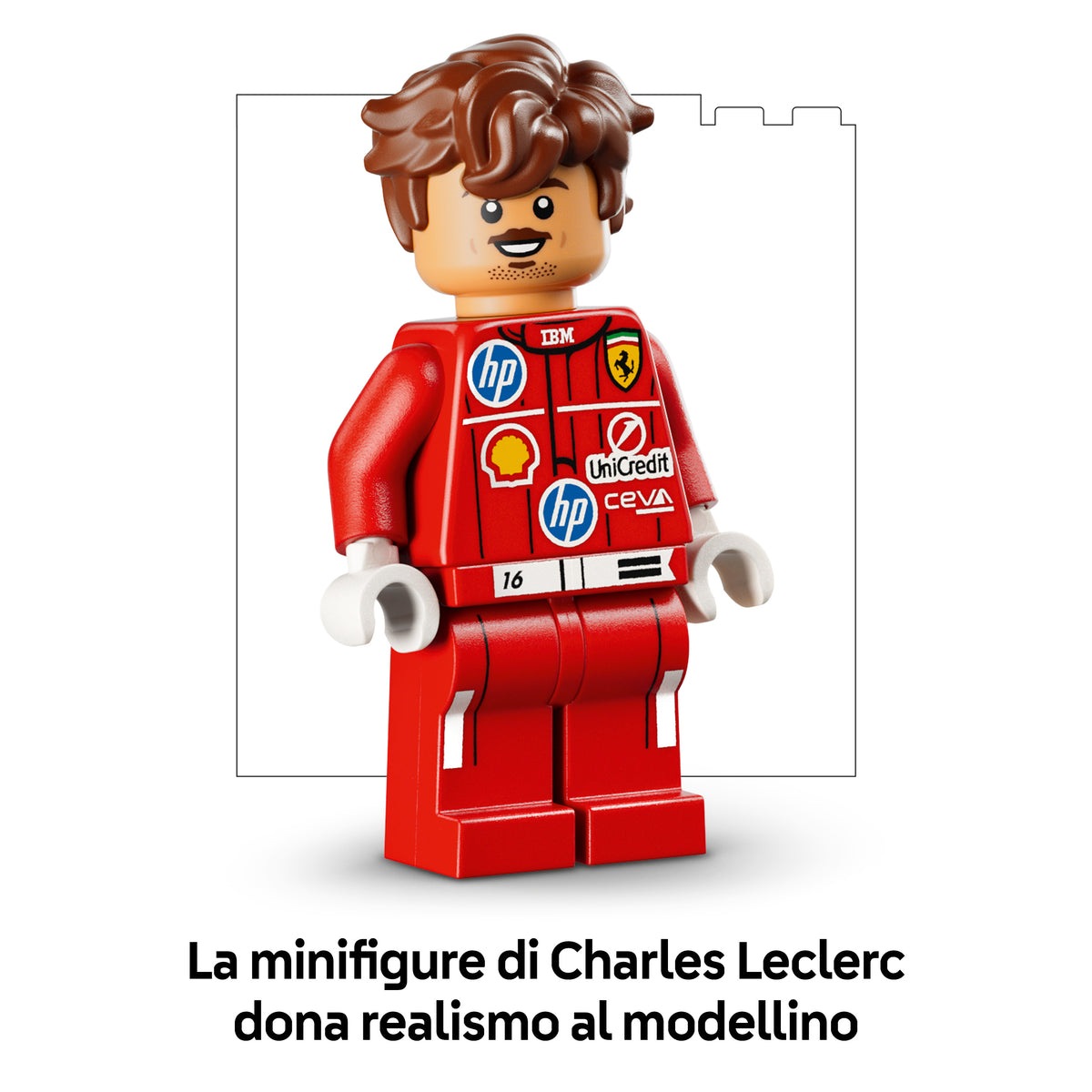 LEGO Editions 43014 Casco di Charles Leclerc Scuderia Ferrari HP con Minifigure F1 da Collezione, Regalo Ragazzi e Fan 14+