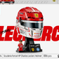 LEGO Editions 43014 Casco di Charles Leclerc Scuderia Ferrari HP con Minifigure F1 da Collezione, Regalo Ragazzi e Fan 14+