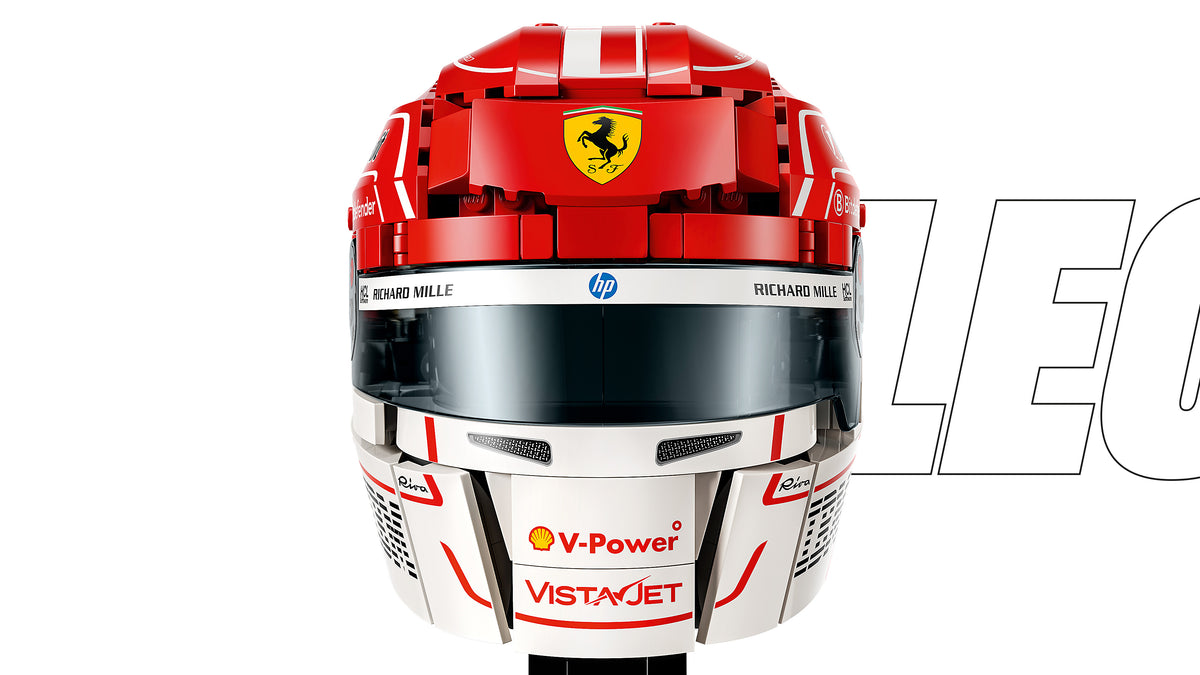 LEGO Editions 43014 Casco di Charles Leclerc Scuderia Ferrari HP con Minifigure F1 da Collezione, Regalo Ragazzi e Fan 14+